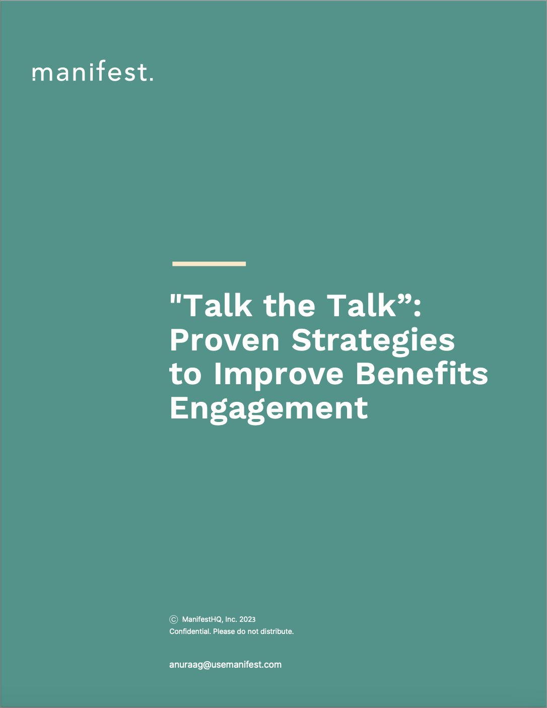 Talk the Talk - proven strategies to improve Benefits engagement